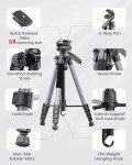CAMBOFOTO 74" Professional Aluminum Tripod Stand
