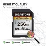 Gigastone 256GB 4K SDXC Memory Card - 100MB/s
