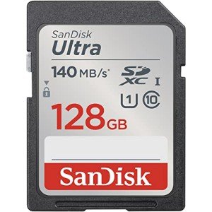 SanDisk 128GB Ultra SDXC Memory Card - 140MB/s