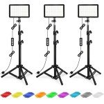 Dimmable USB LED Photography Lighting Kit with Tripod
