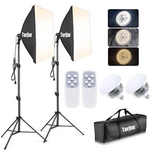 Torjim Professional Softbox Lighting Kit for Photography