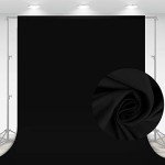 Black Polyester Photography Backdrop - 3 x 2.8m