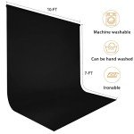 Black Polyester Photography Backdrop - 3 x 2.8m