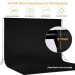 Black Photography Backdrop for Parties and Portraits
