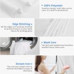 Seamless White Polyester Backdrop for Photography, 20x20m