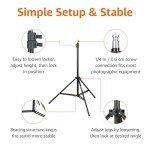 Amazon Basics Aluminum Photography Tripod Stand, Black