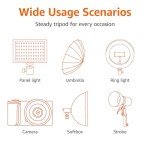 Amazon Basics Aluminum Photography Tripod Stand, Black