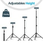 EMART 210cm Adjustable Aluminum Light Stand (2 Pack)