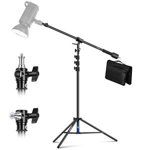 NEEWER Adjustable 3m Aluminum Light Stand with Arm