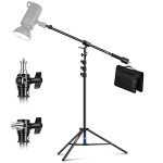 NEEWER Adjustable 3m Aluminum Light Stand with Arm