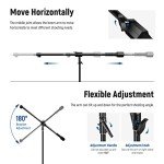 NEEWER Adjustable 3m Aluminum Light Stand with Arm