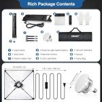 EMART 16"x16" Softbox Lighting Kit with Remote