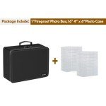 Fireproof Photo Organizer Box with Lockable Storage