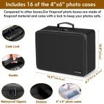 Fireproof Photo Organizer Box with Lockable Storage