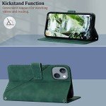 iPhone 14/13 Wallet Case with Kickstand, Green