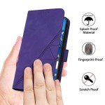 Galaxy A03s Case with Stand, Card Slots, Purple