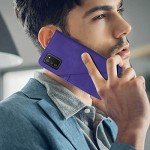 Galaxy A03s Case with Stand, Card Slots, Purple