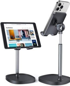 Adjustable Phone and iPad Stand for Desk