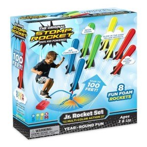Colorful Kids' Rocket Launcher with 8 Rockets