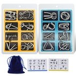 Padike IQ Test Metal Puzzle Rings - 16 Pack