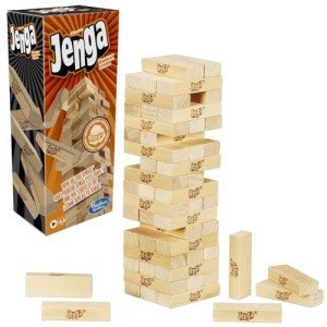 Classic Jenga Game with Genuine Hardwood Blocks