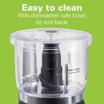 Hamilton Beach Mini Food Processor, 3-Cup, Black