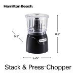 Hamilton Beach Mini Food Processor, 3-Cup, Black