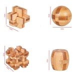 3D Wooden Interlock Puzzle Game - 20 Pcs