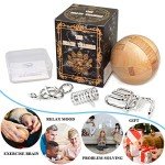 KINGOU Wooden Magic Ball Puzzle for All Ages