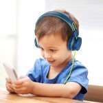 POWMEE M2 Foldable Kids Wired Headphones - Blue