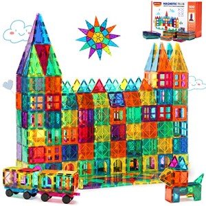 Gemmicc 100 PCS Magnetic Building Tiles Set