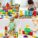 Gemmicc 100 PCS Magnetic Building Tiles Set