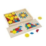 Melissa & Doug Wooden Pattern Blocks and Boards