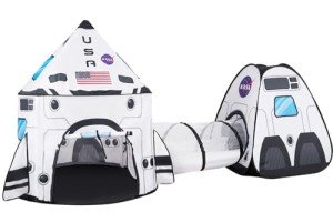 JOYIN White Spaceship Tent with Tunnel and Cube