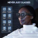 inmo Air 2 AR Glasses Wireless, Smart ChatGPT AR Glasses with 1080P Micro-OLED Virtual Theater, Augmented Reality Glasses with Camera,10 Languages Translation,Watching Movies,Phone Calls,Teleprompter