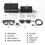 inmo Air 2 AR Glasses Wireless, Smart ChatGPT AR Glasses with 1080P Micro-OLED Virtual Theater, Augmented Reality Glasses with Camera,10 Languages Translation,Watching Movies,Phone Calls,Teleprompter