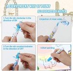 KIZZYEA Educational Toy for 2 3 4 5 Years Old Kids, Water Doodle Mat, Kids Large Coloring Mat with Neon Colors, Christmas Birthday Gifts for Toddlers, Boys,Girls