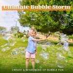 JOYIN Big Bubble Wands Set Bulk for Kids Summer Outdoor Activity Party Favors, 18 Pcs Giant Bubble Maker with Tray, 12" Large, 6 Pcs Bubble Solution Suitable for All Age People