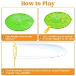 JOYIN Big Bubble Wands Set Bulk for Kids Summer Outdoor Activity Party Favors, 18 Pcs Giant Bubble Maker with Tray, 12" Large, 6 Pcs Bubble Solution Suitable for All Age People