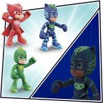 PJ Masks Night Time Mission Glow-in-The-Dark Action Figure Set, Preschool Toy for Kids Ages 3 and Up, 4 Figures and 1 Accessory