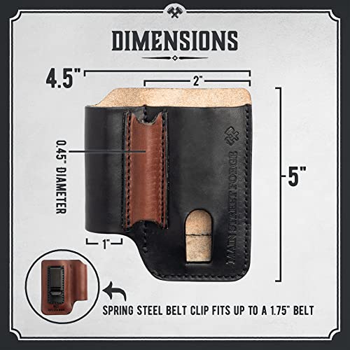 USA Made Leather Multitool Pouch with Belt Clip