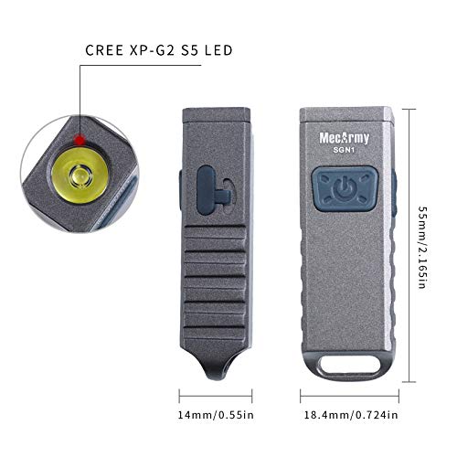 Mini USB keychain flashlight, 530 lumens