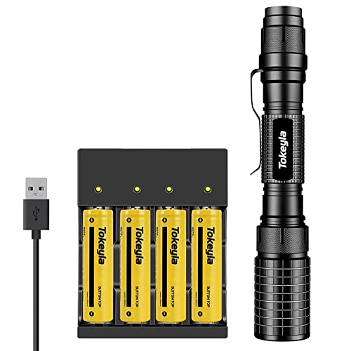 4-Pack Rechargeable LED Flashlights for Outdoor Adventures
