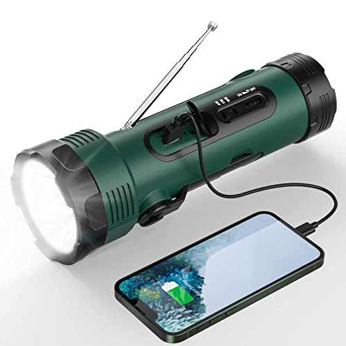 Solar Hand Crank Emergency Radio with Flashlight Modes