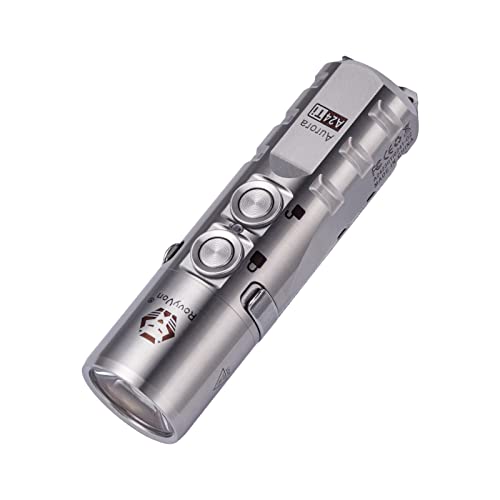 RovyVon Aurora A24 G2 Titanium LED Flashlight,1000 Lumen Pocket Flashlight with Lockout Mode,Rechargeable EDC Flahlight,7 Modes,Water Resistant for Everyday Carry, Hiking,Camping