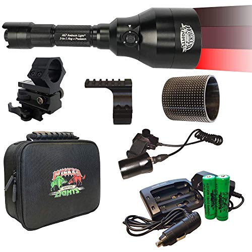 Wicked Lights A67iR 3-LED-in-1 (850nm IR, 940nm IR, Red LED) Infrared & Red Night Hunting Light Kit with Intensity Control for Night Vision Devices
