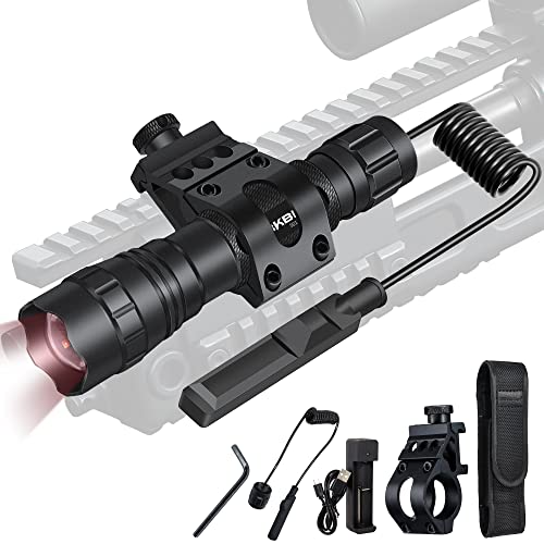 DARKBEAM Infrared 850nm Light for Night Vision Scope, LED Long Range & Mini IR Flashlight Work with Infrared Gear, Rechargeable Portable Zoom Tactical Illuminator Kit for Hunting, Observation, Search