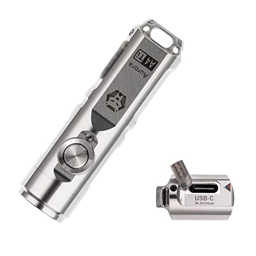 Titanium 650lm Keychain Flashlight with USB-C