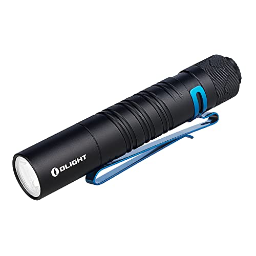 OLIGHT I5R EOS 350 Lumens Rechargeable Tail-Switch LED Flashlight Powered by USB Rechargeable Battery, Slim EDC Pocket Flashlight for Camping, Outdoor, and Emergency (Black)