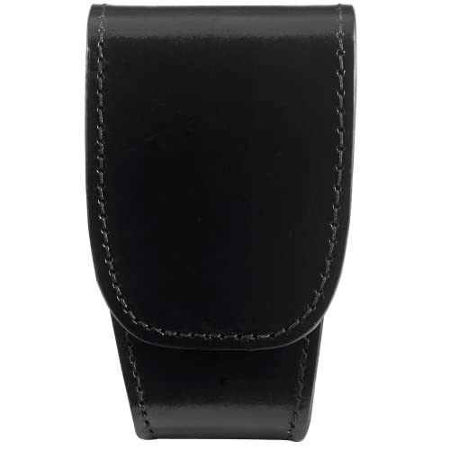Black Leather Handcuff Case for Duty Belt